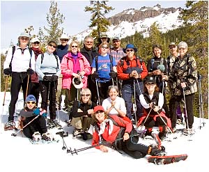 The snowshoe group at Castle Peak