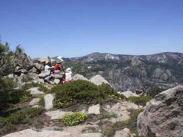 Janet, Jan and Evelyn Enjoying the View