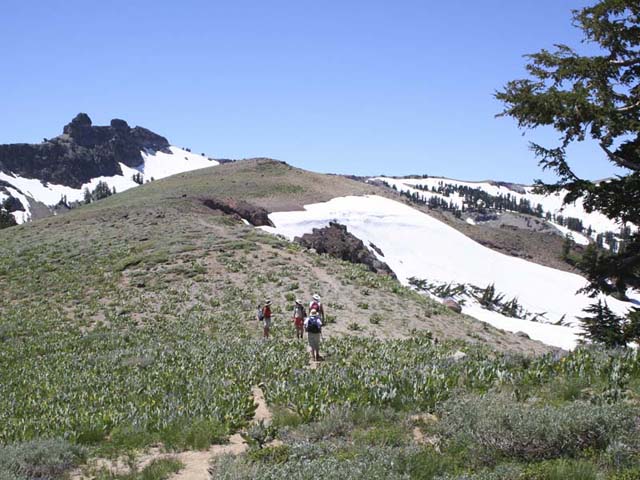 Jan, Evelyn, George and Janet Beneath Castle Peak