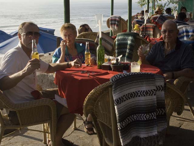 Salud! George, Bonnie and Ken at La Fonda